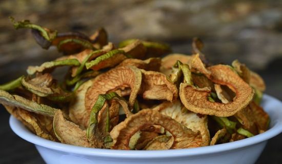 Getrocknete Apfelringe