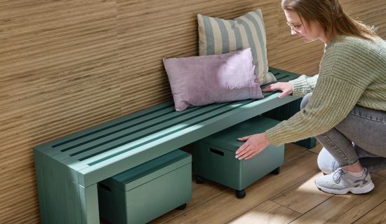 Bild der fertigen Bank