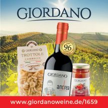 Anzeige der Firma Giordano für Weine
