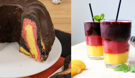 Deutschland Kuchen und Smoothies