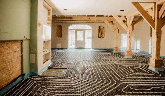 Fußbodenheizung selbst verlegen Ergebnis