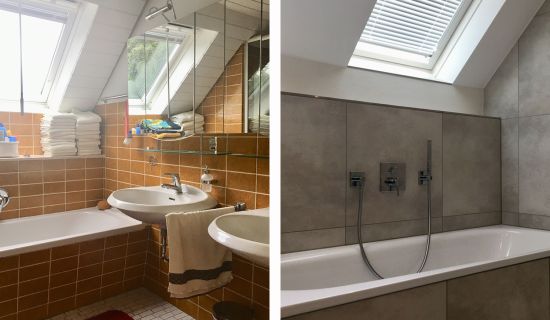 Badezimmer Umbau vorher nachher