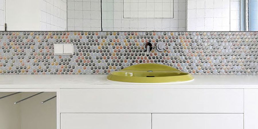 Beispiel für Baustoffrecycling im Bad