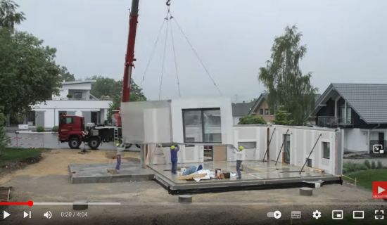 Entstehung Fertighaus Video Zeitraffer