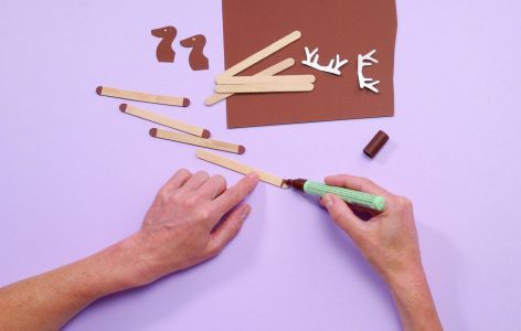 Schokoladen hirsch basteln bastelanleitung anleitung