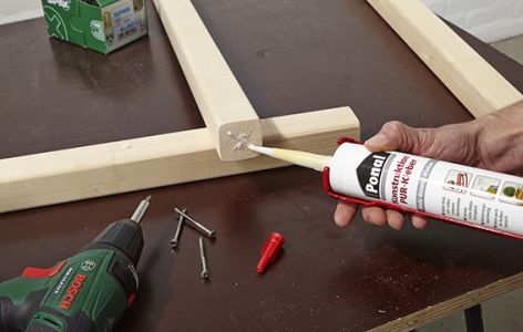 Verleimen der Holzleisten