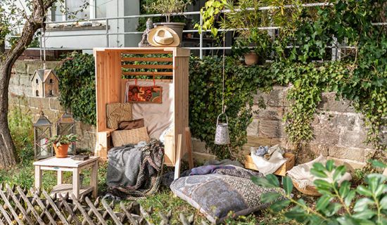 Bauanleitung Strandkorb - Komplettansicht des fertig gebauten Werkes