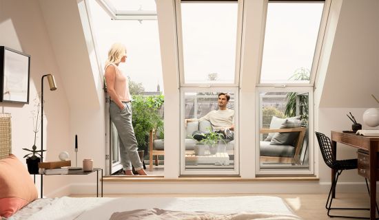 Dachgeschoss-Grundriss: Dachfenster als Balkon