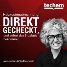 Anzeige der Firma Techem für eine korrekte Heizkostenabrechnung
