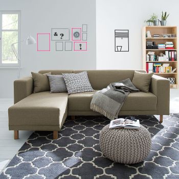 Braunes Ecksofa