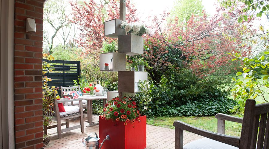 pflanzregal selbst bauen balkon terrasse