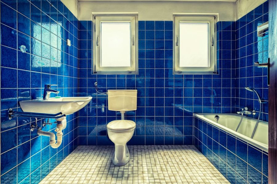 Ein Badezimmer der 70er 80er Jahre