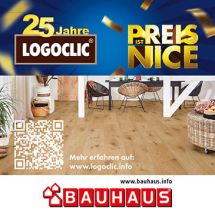 Anzeige der Firma Bauhaus für Logoclic Fußböden