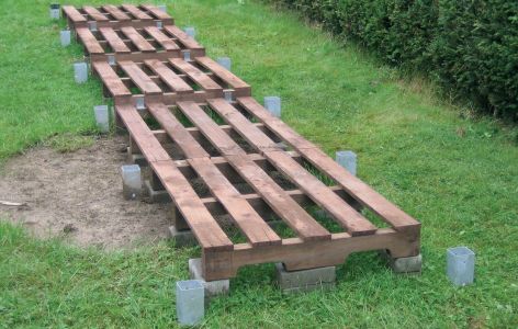 Fundament Brennholzlager Europaletten