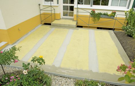 CI-Matte Balkon fertig verlegt