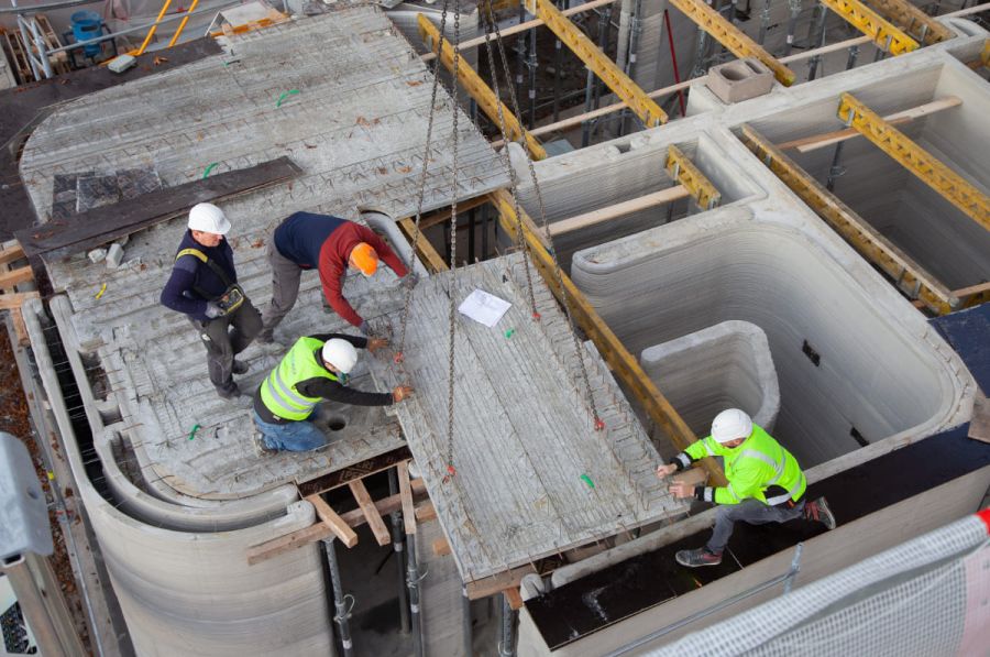 3d-drucker-haus beckum fertigung auf der baustelle