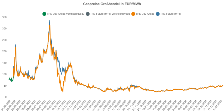 Gaspreisentwicklung 2025 Gaspreise