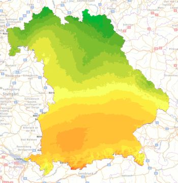 Globalstrahlung Jahressumme Deutschland