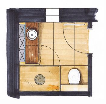 Grundriss planen Minibad kleines Bad