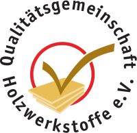 Gütesiegel der Qualitätsgemeinschaft Holzwerkstoffe