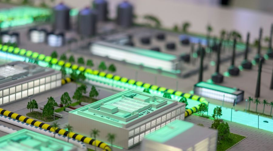 Beleuchtete Miniaturstadt