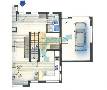 Grundriss mit Hauswirtschaftsraum