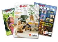 Die drei letzten Titelblätter von Mein EigenHeim Ausgaben 4/2025, 3/2025 und 2/2025