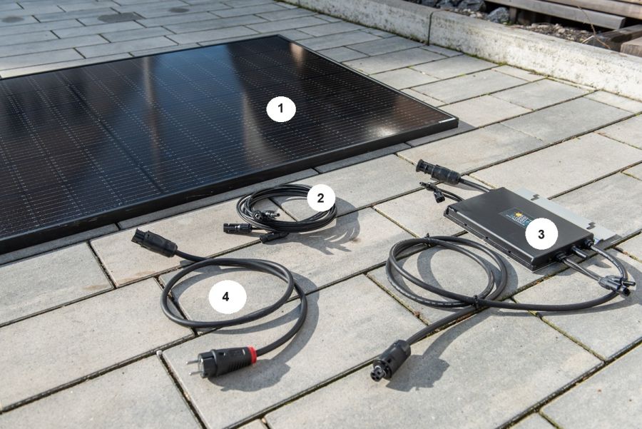 Solaranlage Balkon Set