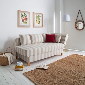 Sofa Couch aus Naturfasern Baumwolle Leinen beige hell pastell natürlich Natur