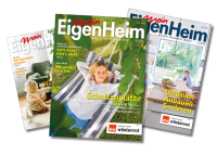 Die drei letzten Titelblätter von Mein EigenHeim Ausgaben 2/2026, 1/2026 und 4/2025