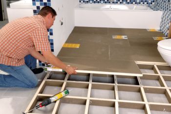 Unterkonstruktion Podest im Bad selber bauen
