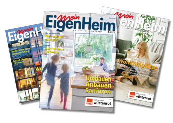 Die drei letzten Titelblätter von Mein EigenHeim Ausgaben 1/2026, 4/2025 und 3/2025