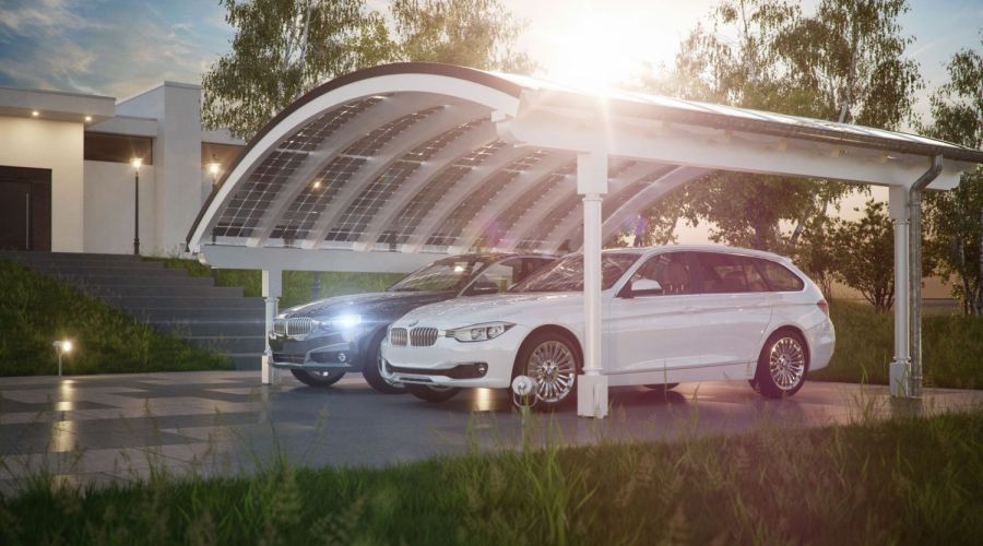 Aufmacher Carport mit Solardach
