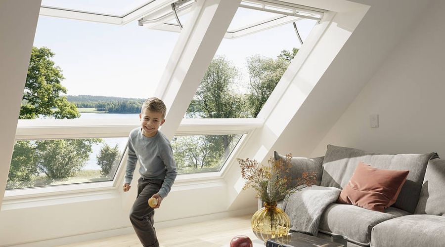 Lüftung über Dachfenster