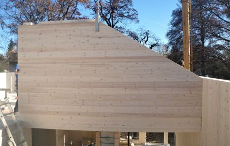 Holzwand Oberfläche Tanne horizontal, gebürstet