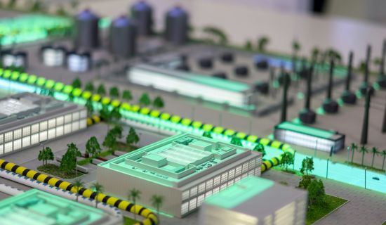 Beleuchtete Miniaturstadt