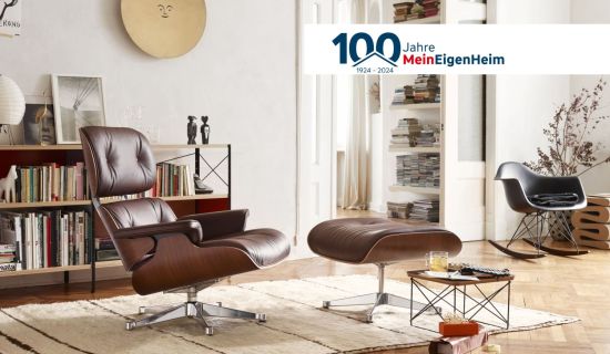 Der Möbelklassiker "Lounge Chair" im gemütlichen Wohnzimmer