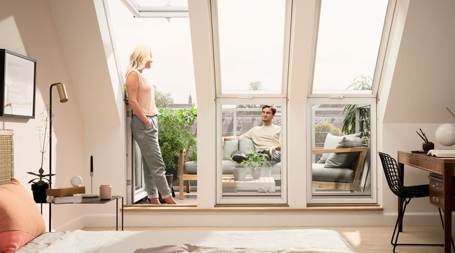 Dachgeschoss-Grundriss: Dachfenster als Balkon
