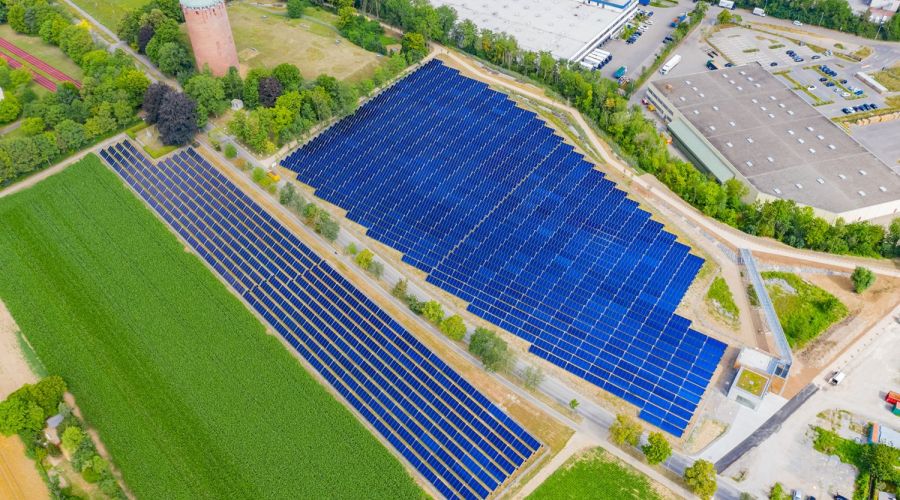 Solarfeld Ludwigsburg Solarthermiefeld
