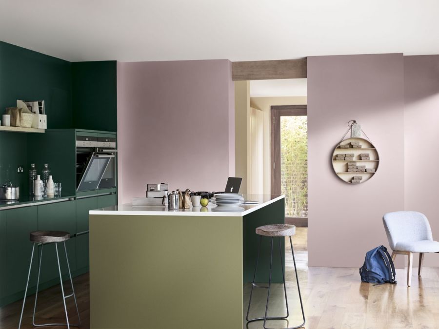 Rosa und grünes Zimmer