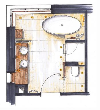 Grundriss Familienbad