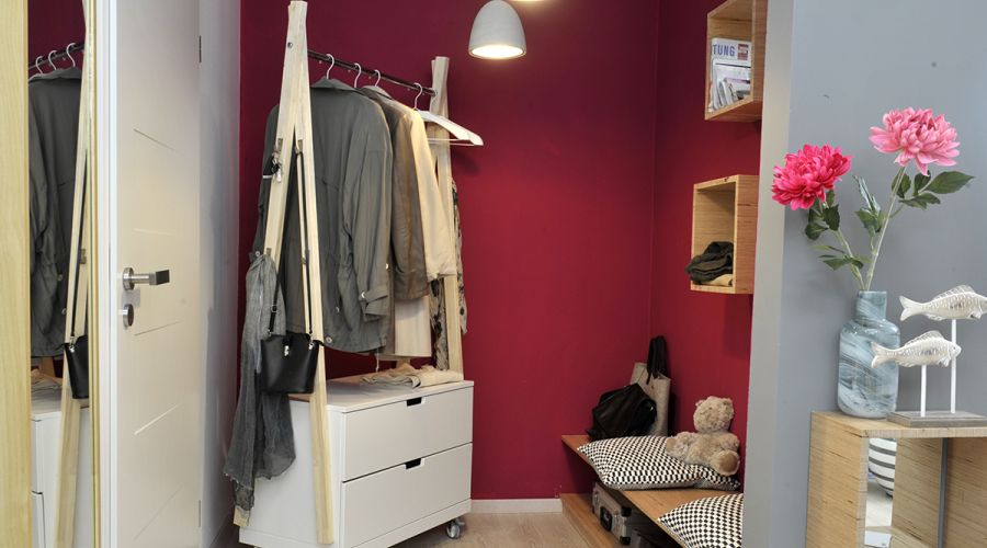 Garderobe auf Rollen