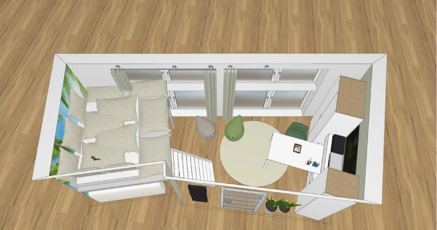 Jugendzimmer Planung von oben