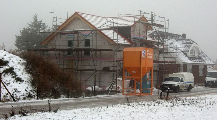 Winter Baustelle