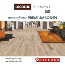 Anzeige der Firma Bauhaus für wasserfeste Fußböden