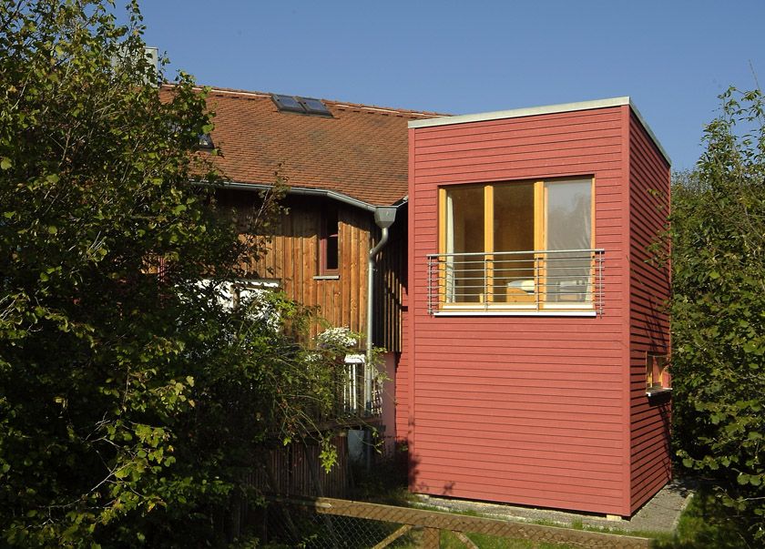Anbau Haus als moderner Kubus