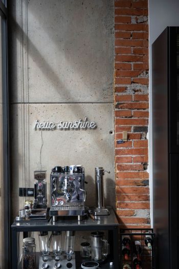 Einrichtungsdetail mit Kaffeemaschine