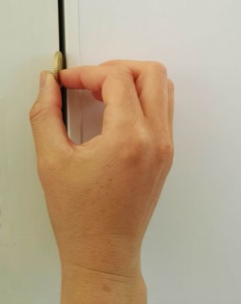 Türfalz Münzprobe