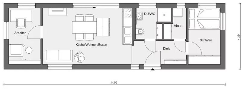 Grundriss Flying Spaces Schwörer-Haus
