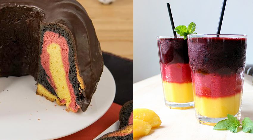Deutschland Kuchen und Smoothies